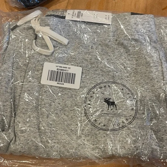 Abercrombie & Fitch Women’s Logo Wide Leg Viscose Sweatpants MEDIUM - Picture 5 of 11